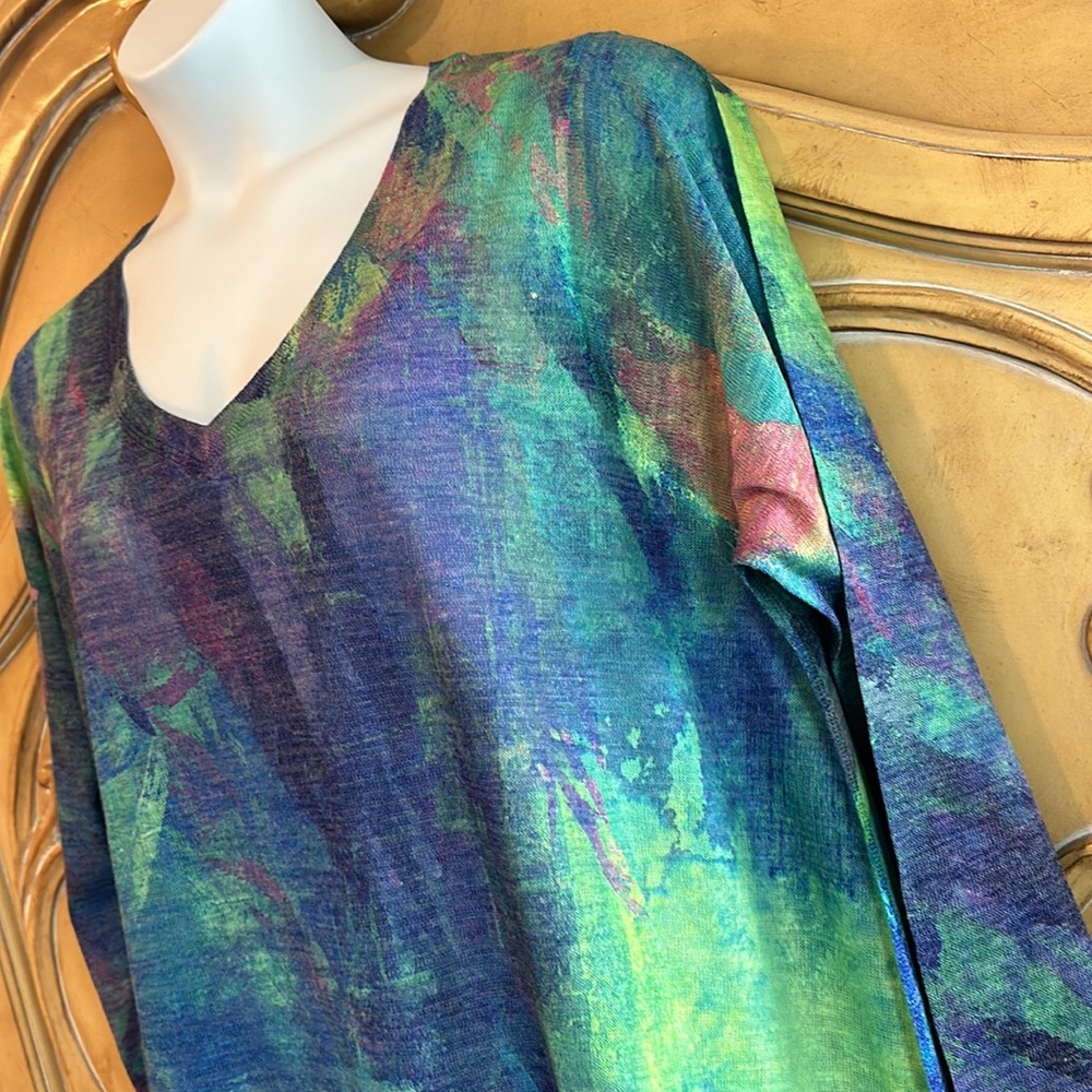 Nwot Soft Surroundings Color Block Tee - image 3